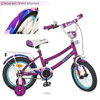 Двухколесный велосипед Profi Geometry 12" Фиолетовый (Y12161) со звонком