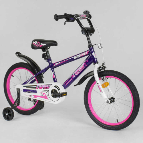 Двухколесный велосипед Corso 18" (EX-18 N 2203) Фиолетовый