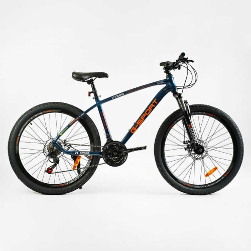 Велосипед Спортивный Corso «G-SPORT» 26" дюймов G-26168 (1) рама алюминиевая 17", оборудование Shimano 21 скорость, собран на 75%