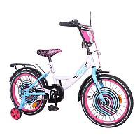 Велосипед двухколесный Tilly Fancy 18" (T-218214 white+pink+blue)