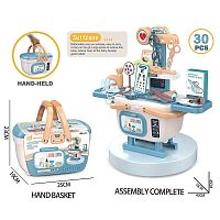 Набор врача 8129 (36/2) 30 элементов, столик, бокс.