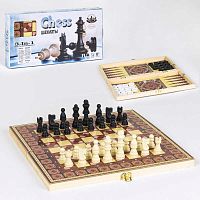Шахматы 3в1 (С 36818) деревянная доска