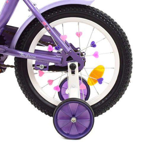 Детский двухколесный велосипед PROFI Ballerina 14" (Y1483-1K) с приставными колесиками фото 5