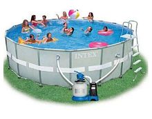 Каркасный бассейн INTEX (28336) с волейбольной сеткой