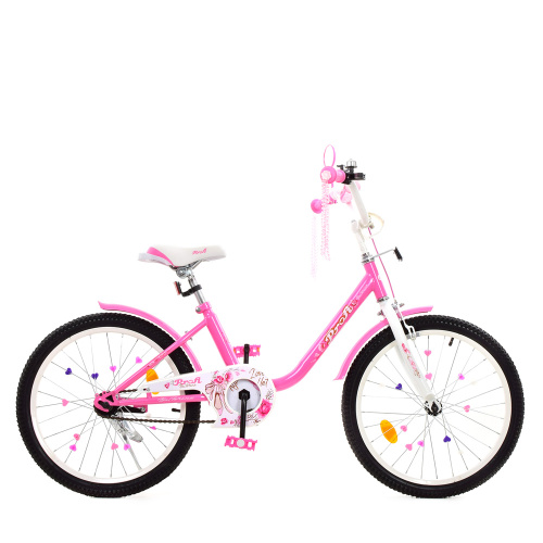 Велосипед двухколесный Profi Ballerina 20" Розовый (Y2081) со звонком фото 2