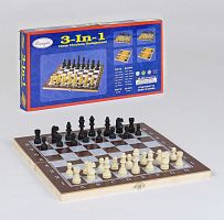 Шахматы деревянные 3в1 (С 36811)