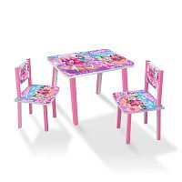 Столик МИНИ "Барби" + 2 стула (С 088)