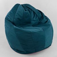 Кресло-мешок "Груша" пенополистероловый шарик, ткань велюр, цвет темно-бирюзовый ТМ Алекс (102266)
